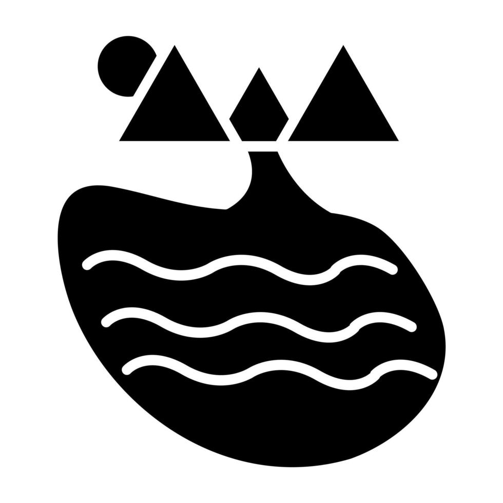 Lake Icon Style vector