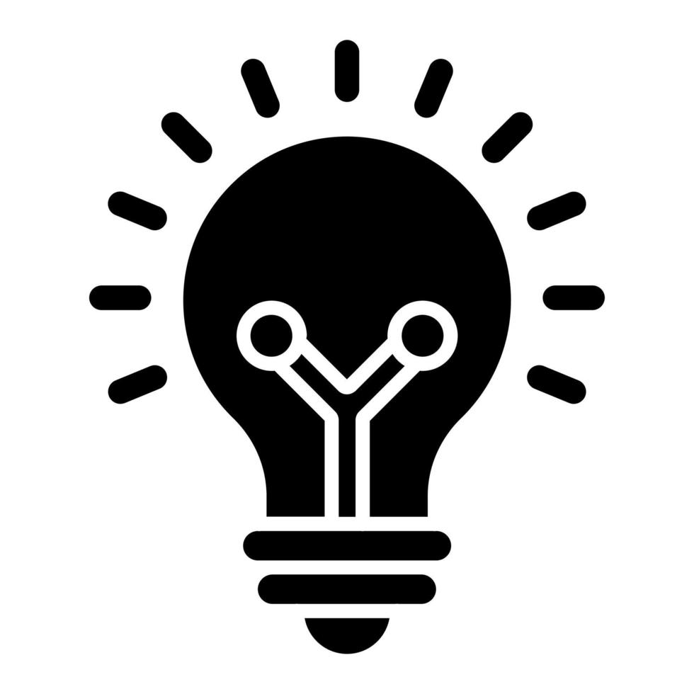 Edison Light Bulb Icon Style vector
