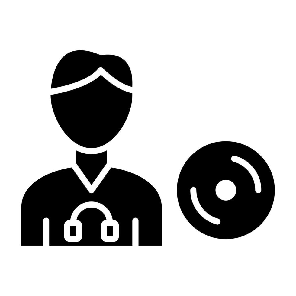 DJ Icon Style vector