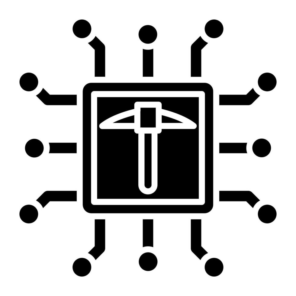 CPU Mining Icon Style vector