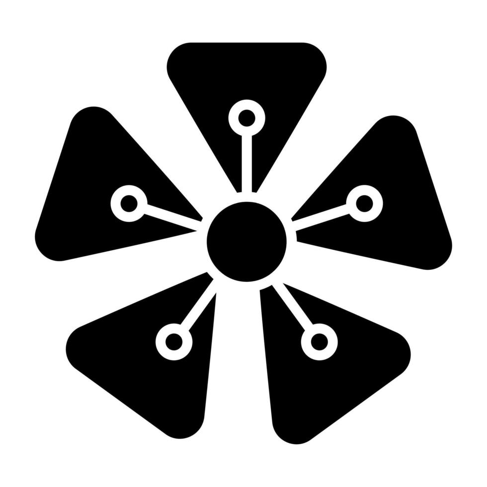 Hydrangea Icon Style vector