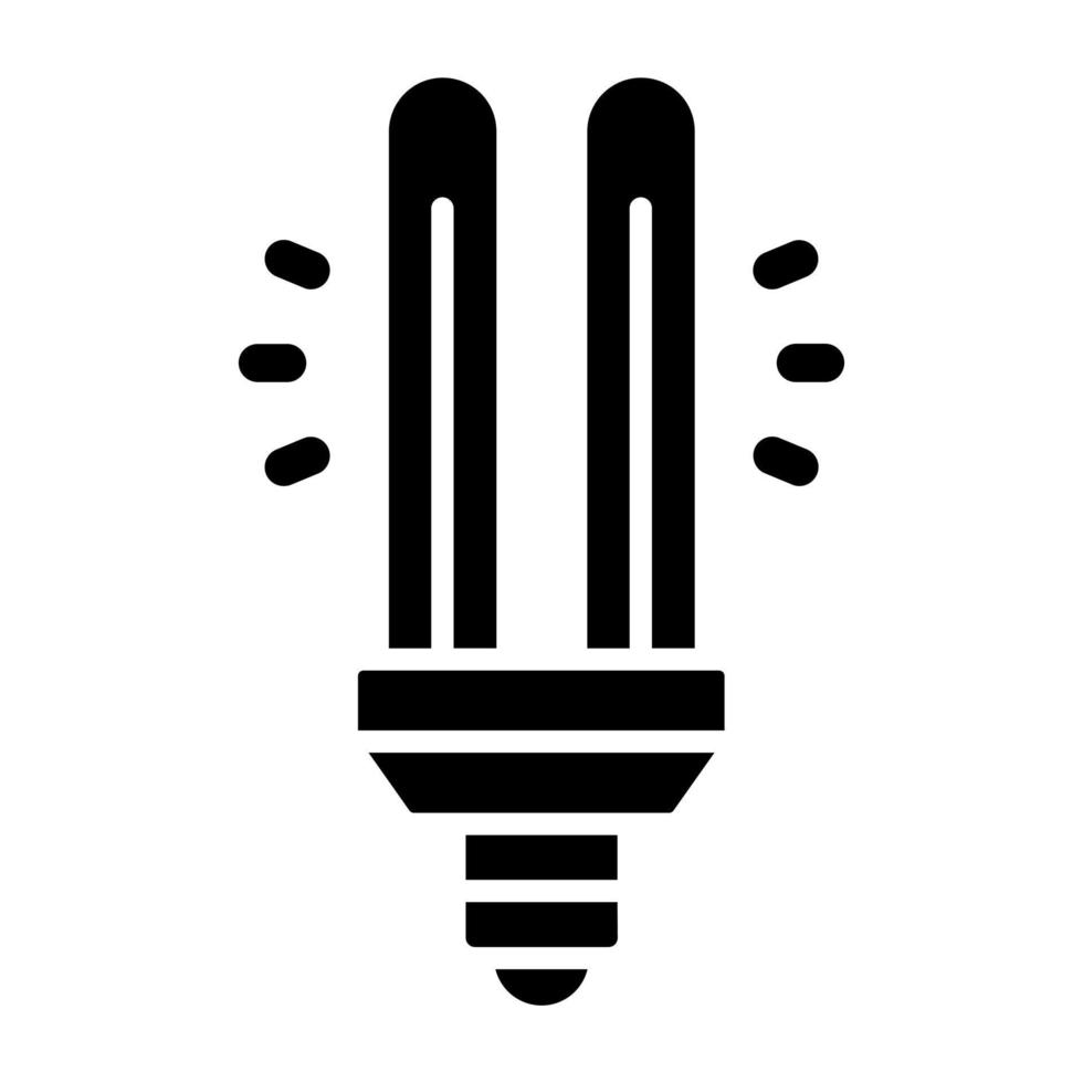 Cfl Compact Bulb Icon Style vector