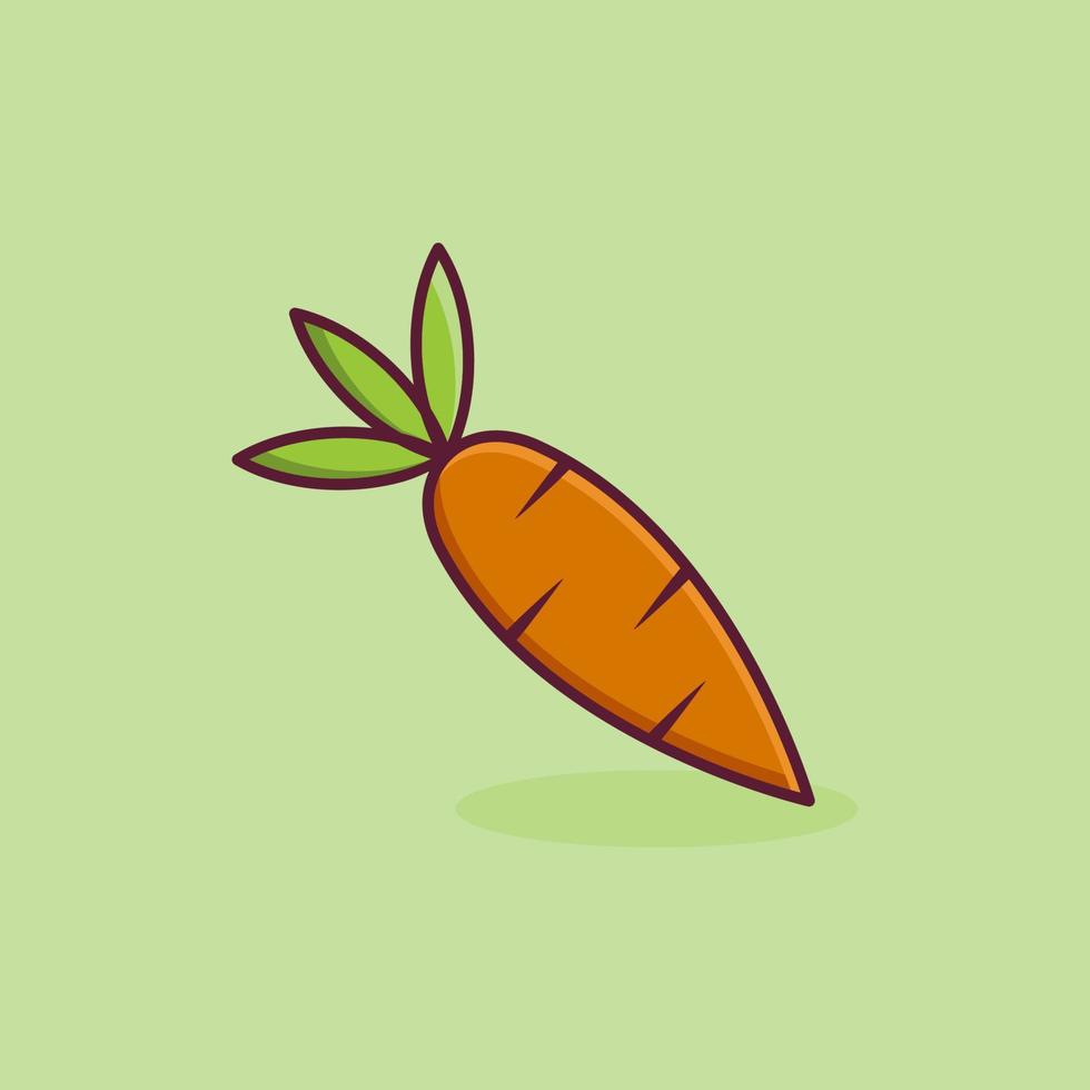 Fresco vegetal Zanahoria logo diseño vector