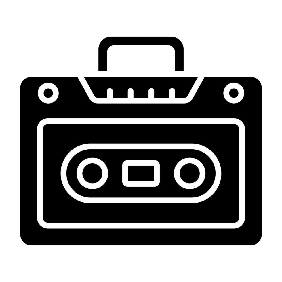 Cassette Player Icon Style vector