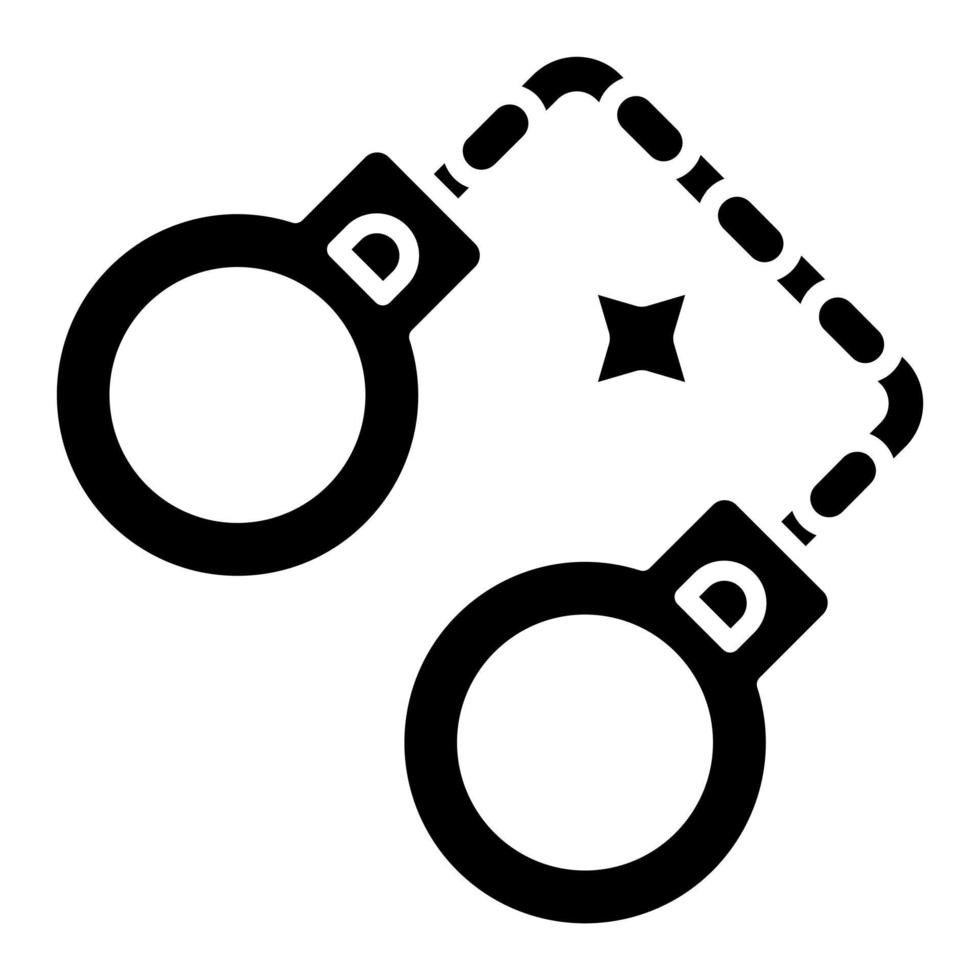 Handcuffs Icon Style vector