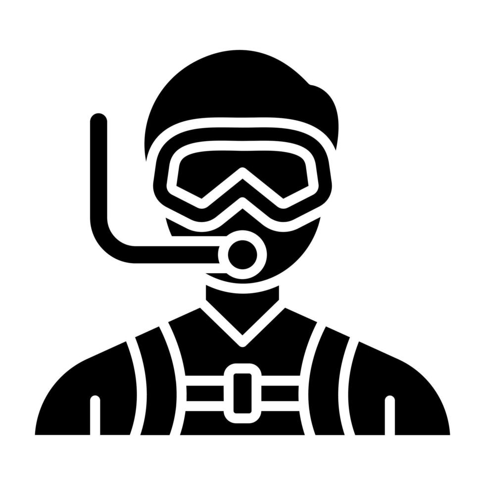 Diver Male Icon Style vector