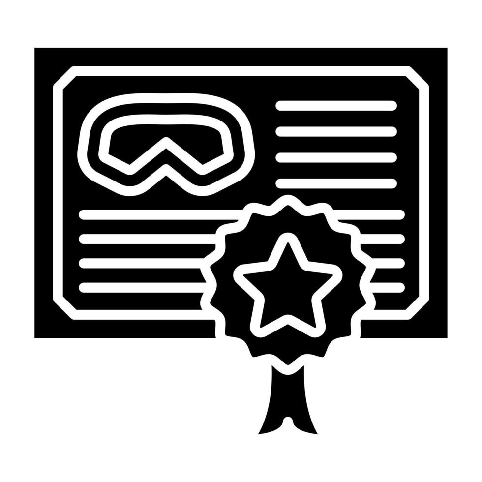 Diving Certificate Icon Style vector