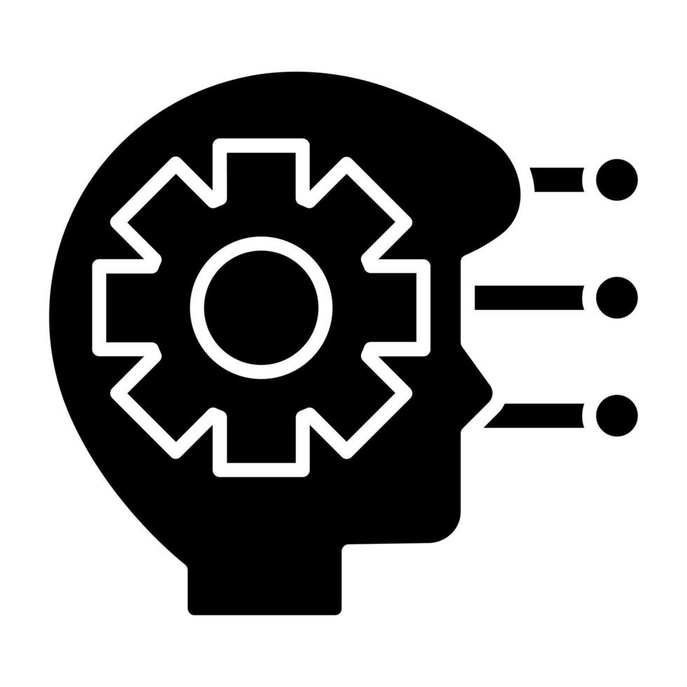 Critical Thinking Icon Style vector