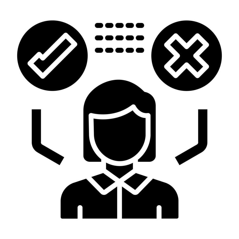 Decision Making Icon Style vector