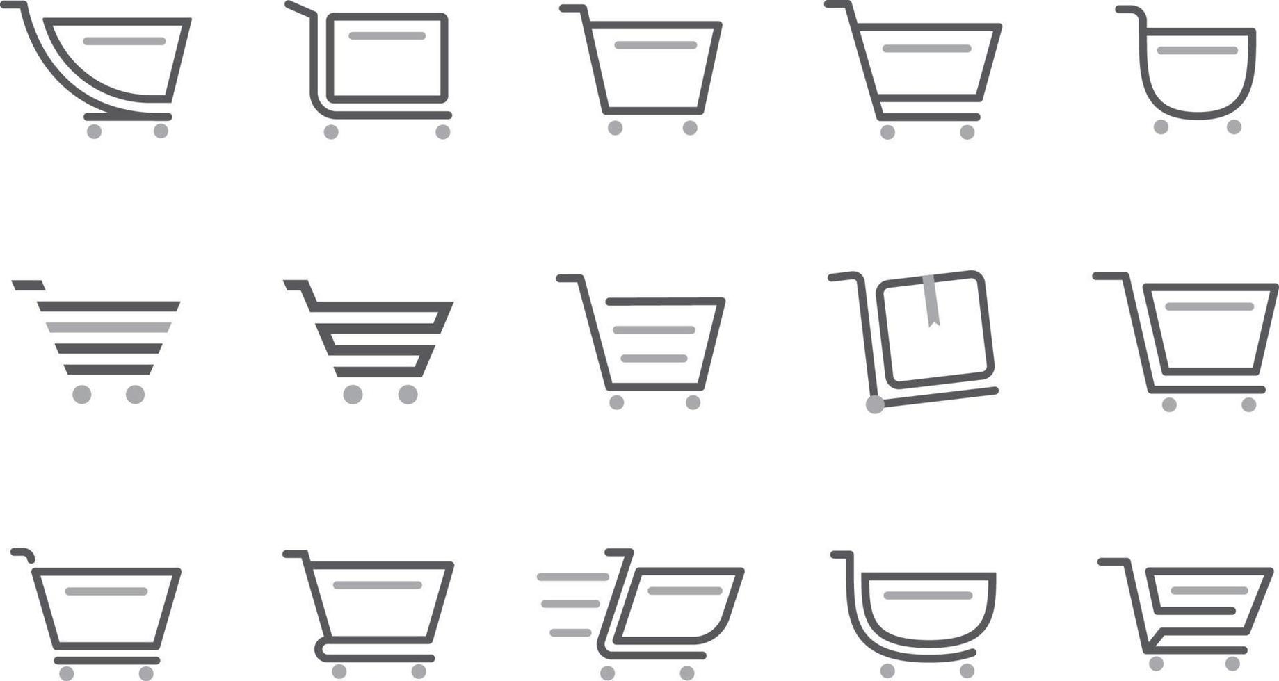 classic cart outline icon vector