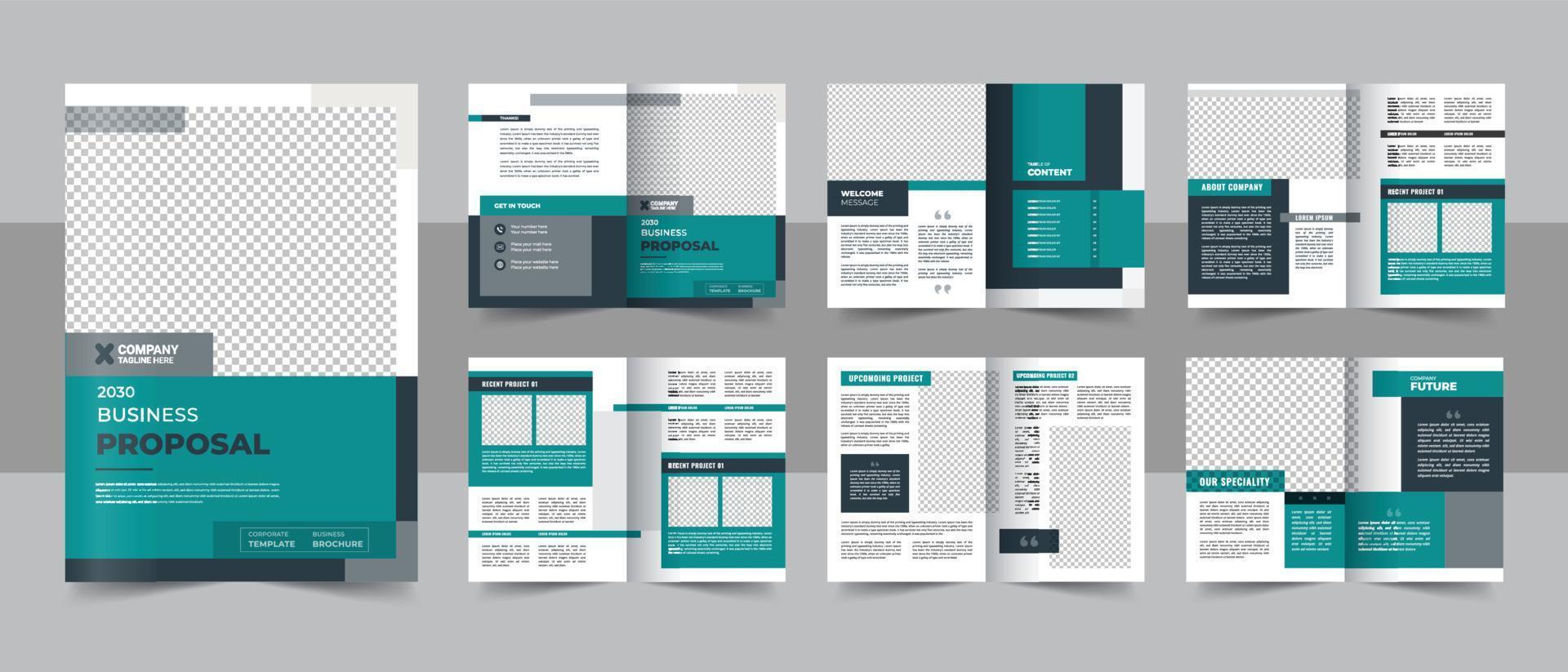 Company profile brochure template or multipage business brochure design template vector