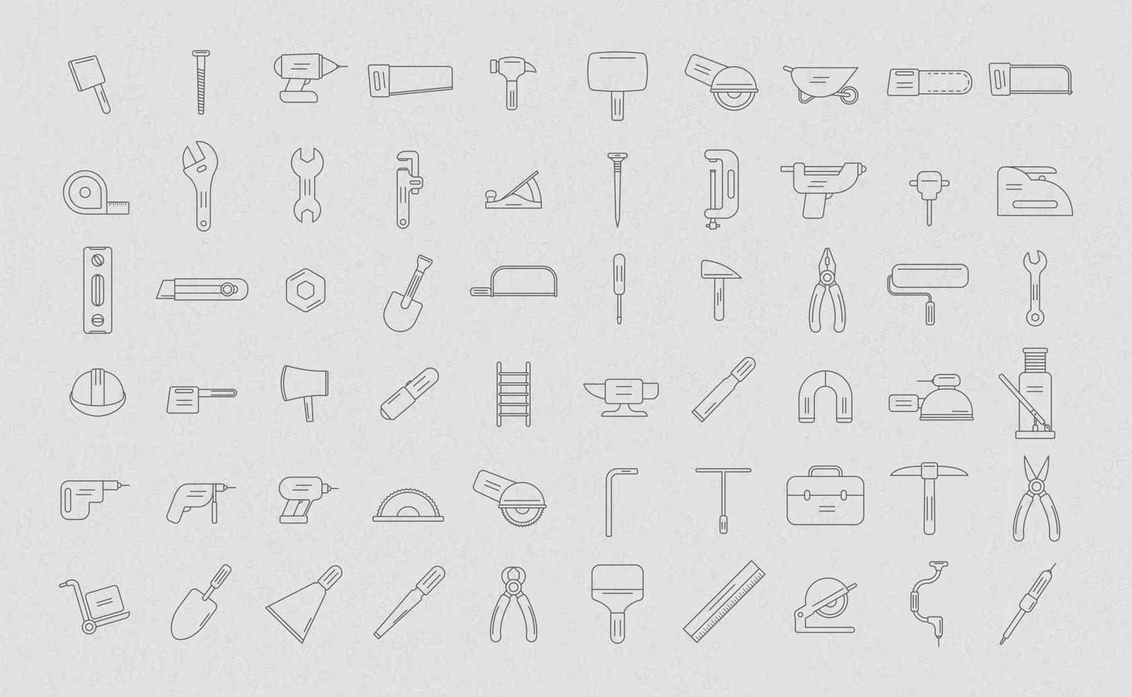 Workshop and enginer tool outline icon vector