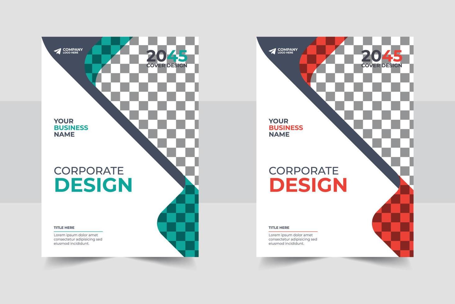 Corporate Book Cover Design Template in A4. Can be adapt to Brochure, Annual Report, Magazine, Poster, Business Presentation, Portfolio, Flyer, Fold, Banner, Website vector