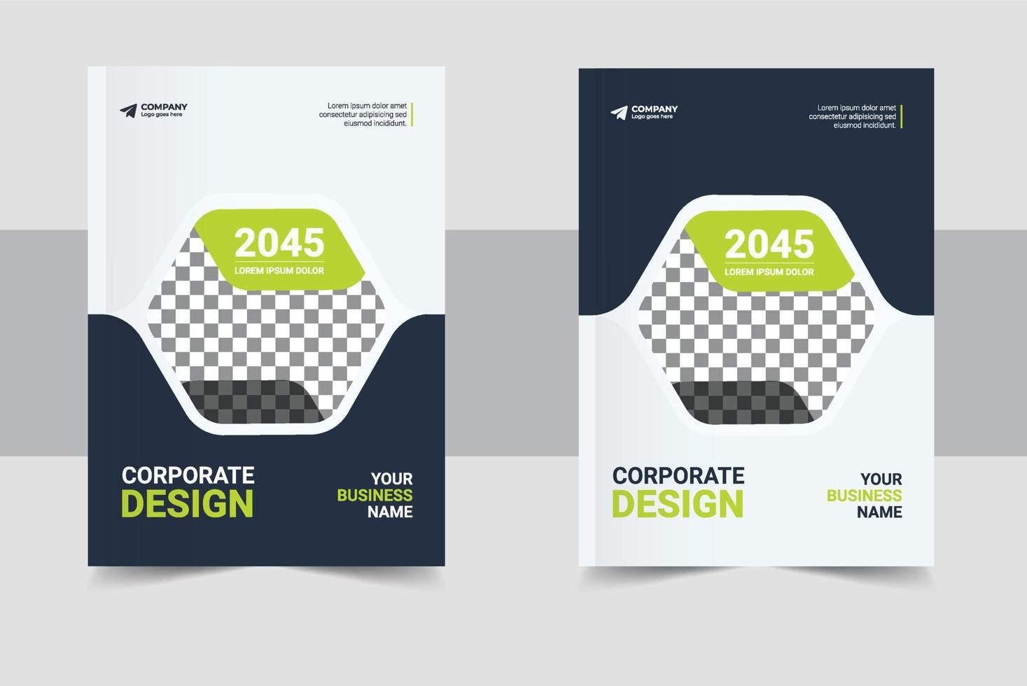 Corporate Book Cover Design Template in A4. Can be adapt to Brochure, Annual Report, Magazine, Poster, Business Presentation, Portfolio, Flyer, Fold, Banner vector