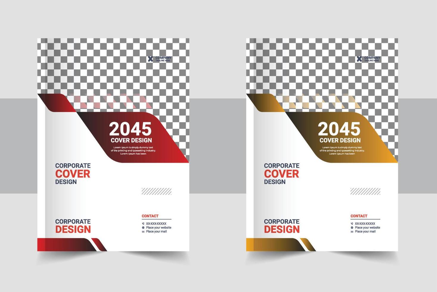 Corporate Book Cover Design Template in A4. Can be adapt to Brochure, Annual Report, Magazine, Poster, Business Presentation, Portfolio, Flyer template vector