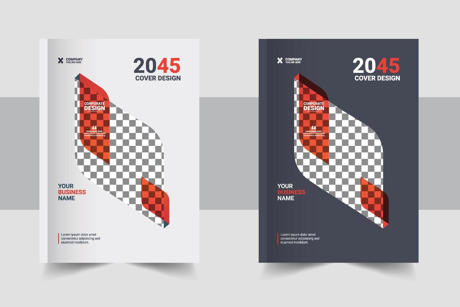 Corporate Book Cover Design Template in A4. Can be adapt to Brochure, Annual Report, Magazine, Poster, Business Presentation, Portfolio, Flyer template vector