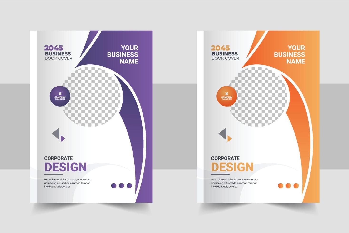 Corporate Book Cover Design Template in A4. Can be adapt to Brochure, Annual Report, Magazine, Poster, Business Presentation, Portfolio, Flyer vector