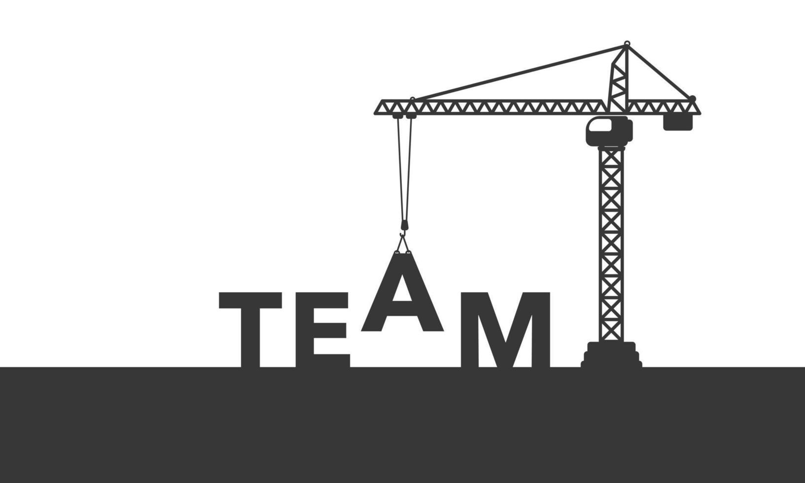 Build a team for a successful banner. Vector illustration.