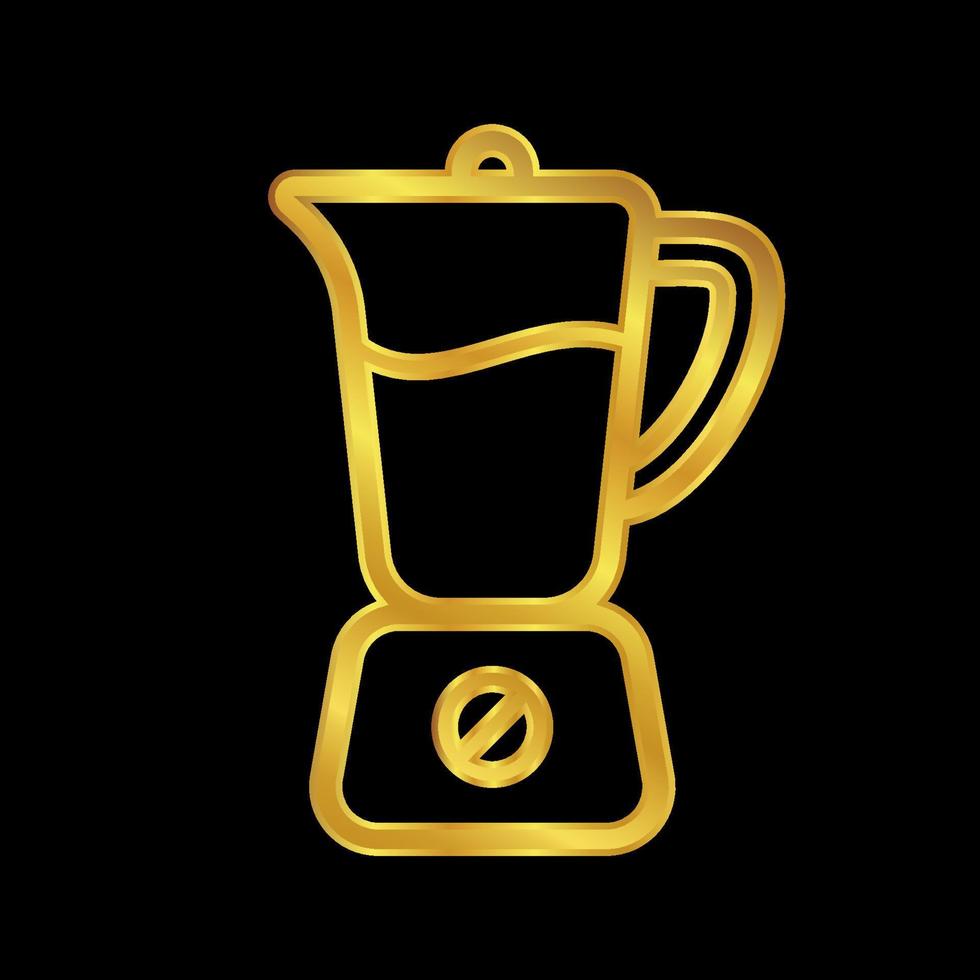 blender icon in gold colored vector