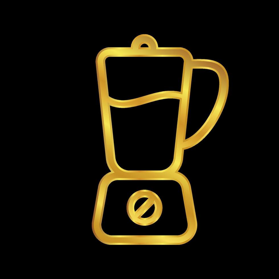 blender icon in gold colored vector