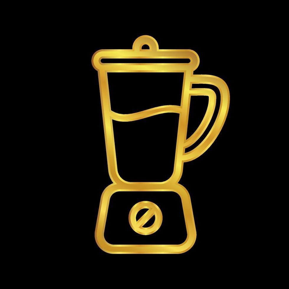 blender icon in gold colored vector