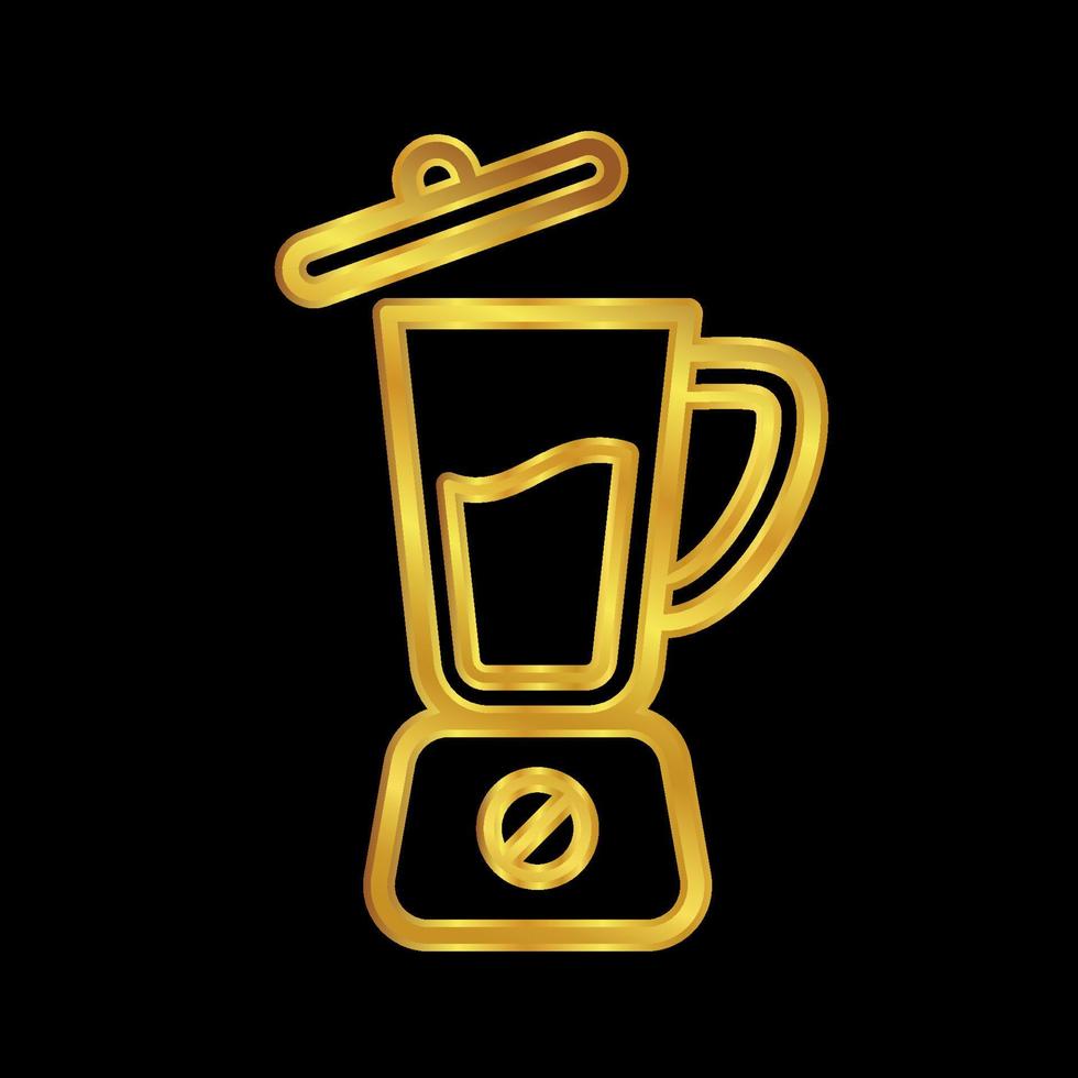 blender icon in gold colored vector