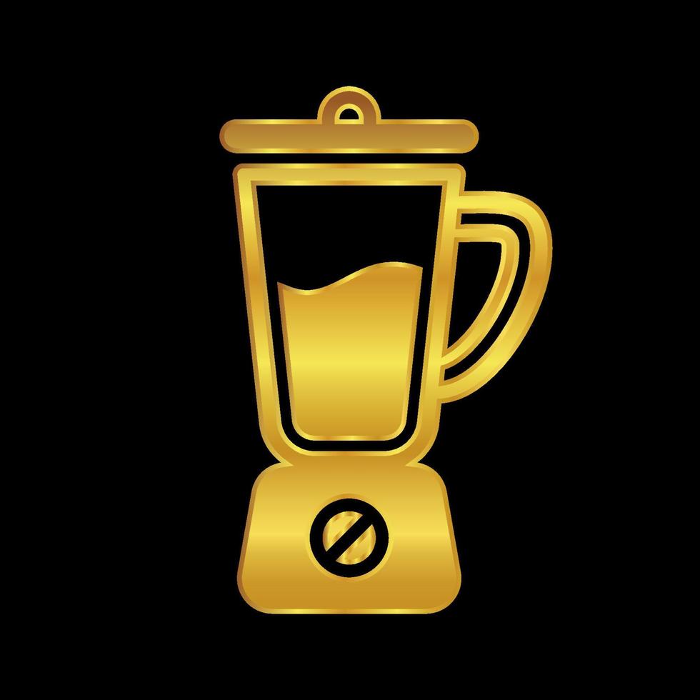 blender icon in gold colored vector