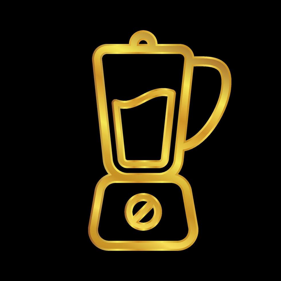 blender icon in gold colored vector