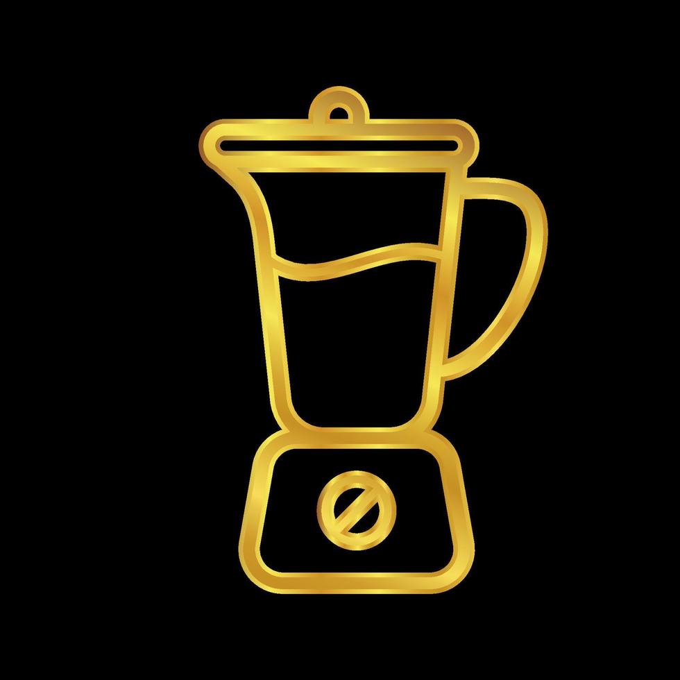 blender icon in gold colored vector