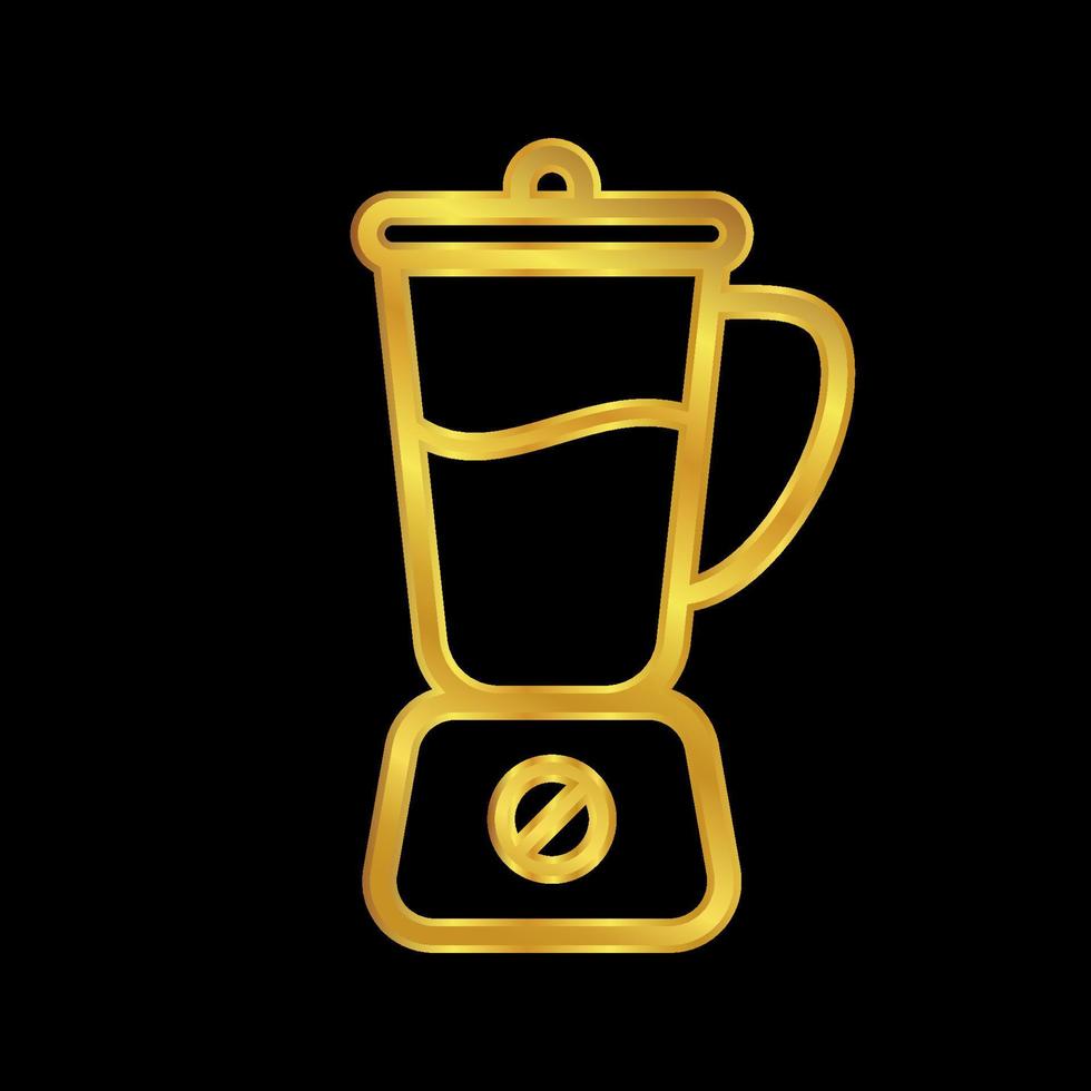 blender icon in gold colored vector