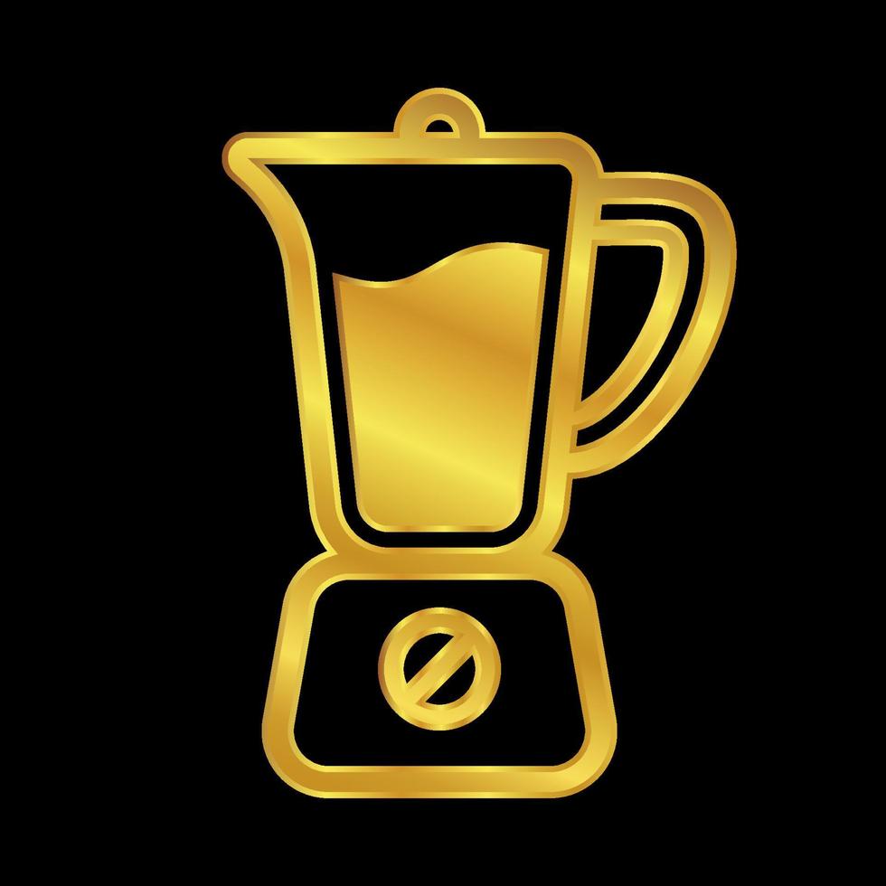blender icon in gold colored vector