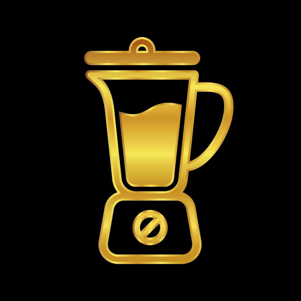 blender icon in gold colored vector