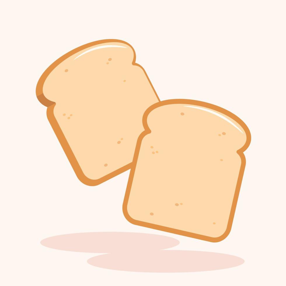 rebanado blanco un pan panadería vector ilustración