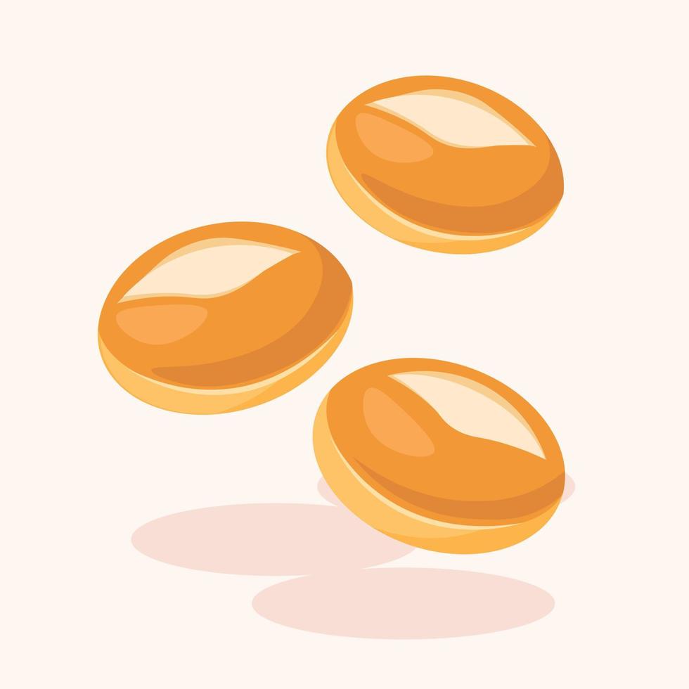 Mini Bun Bakery Vector Illustration