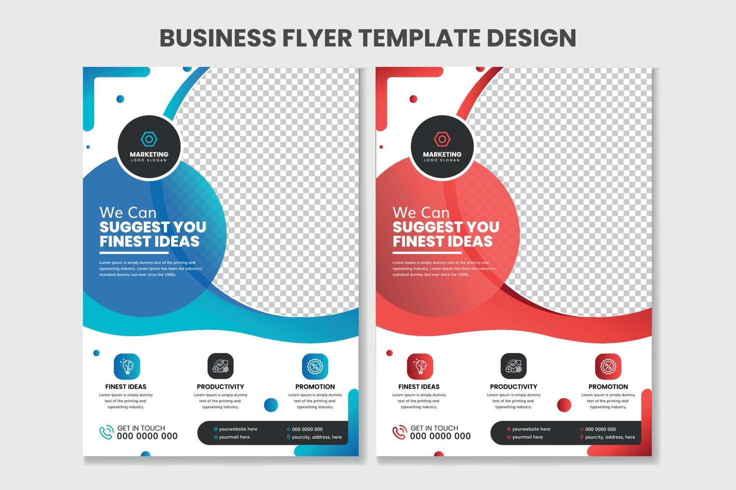Modern and Creative business or corporate flyer design template vector