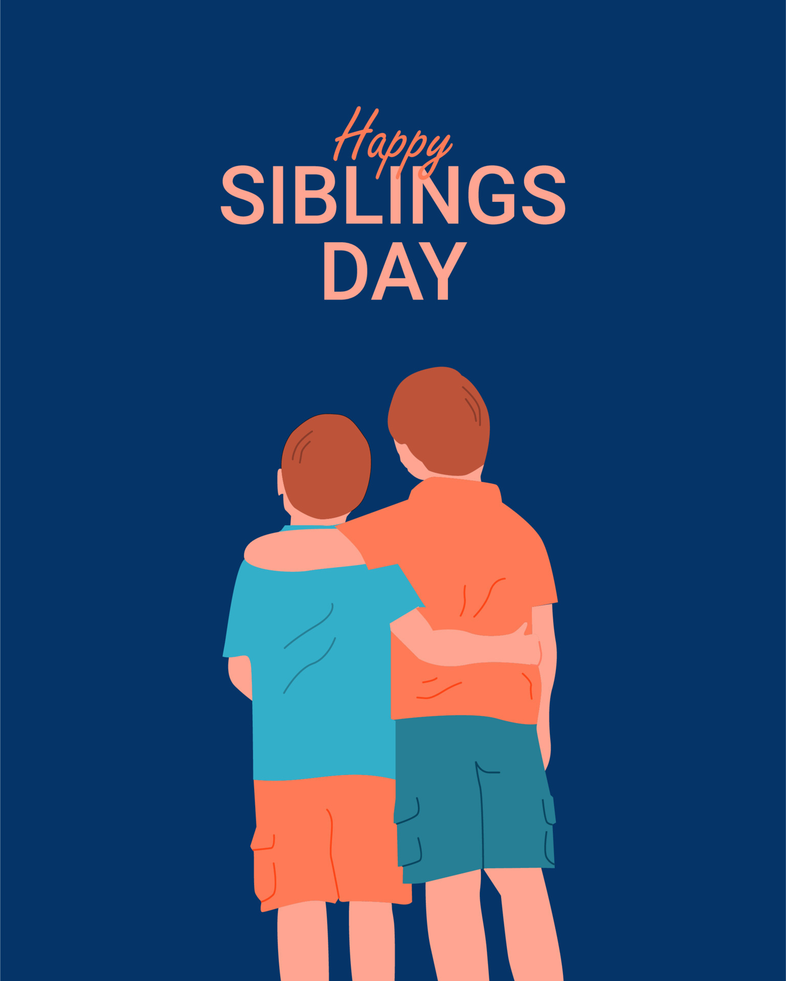 national siblings day banner template vector stock 21193126 Vector Art