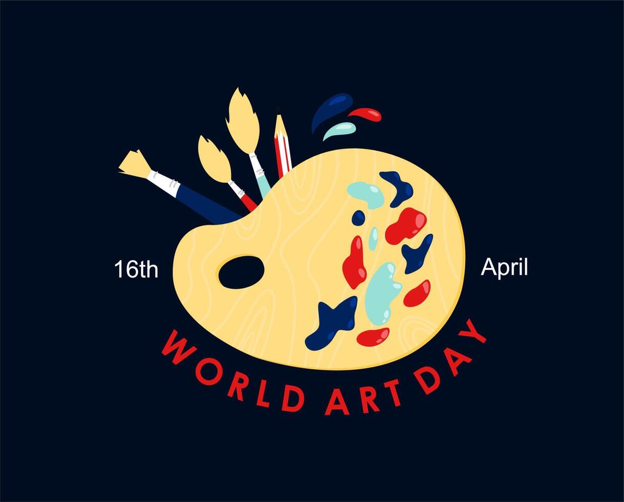 world art day banner template flat design vector stock 21193149 Vector