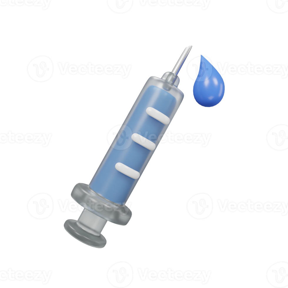 Syringe  icon medical assets 3D rendering. png