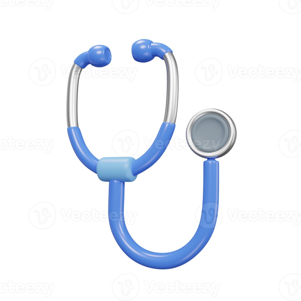 stethoscope icon medical assets 3D rendering. png