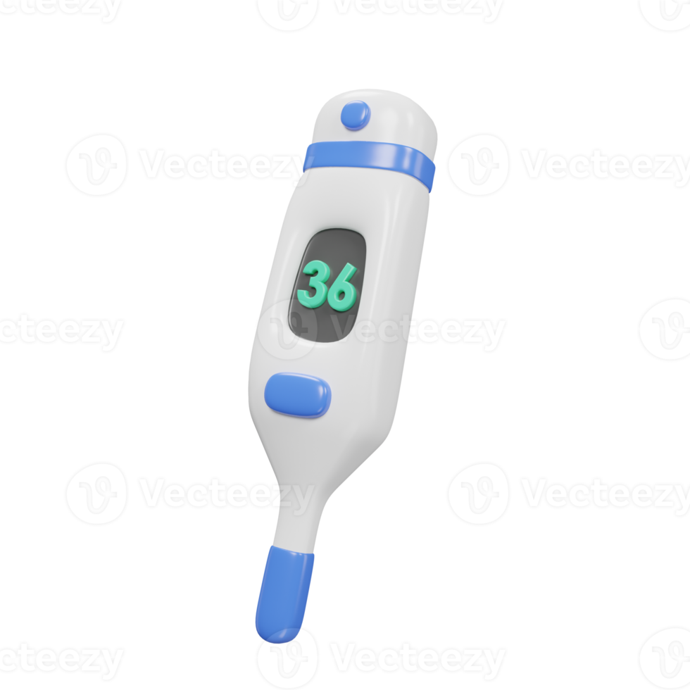 thermometer icon medical assets 3D rendering. png