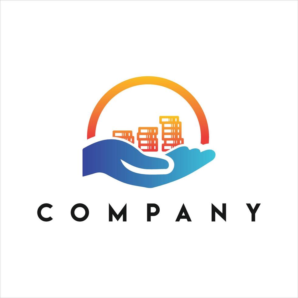 Invest Hand Logo vector