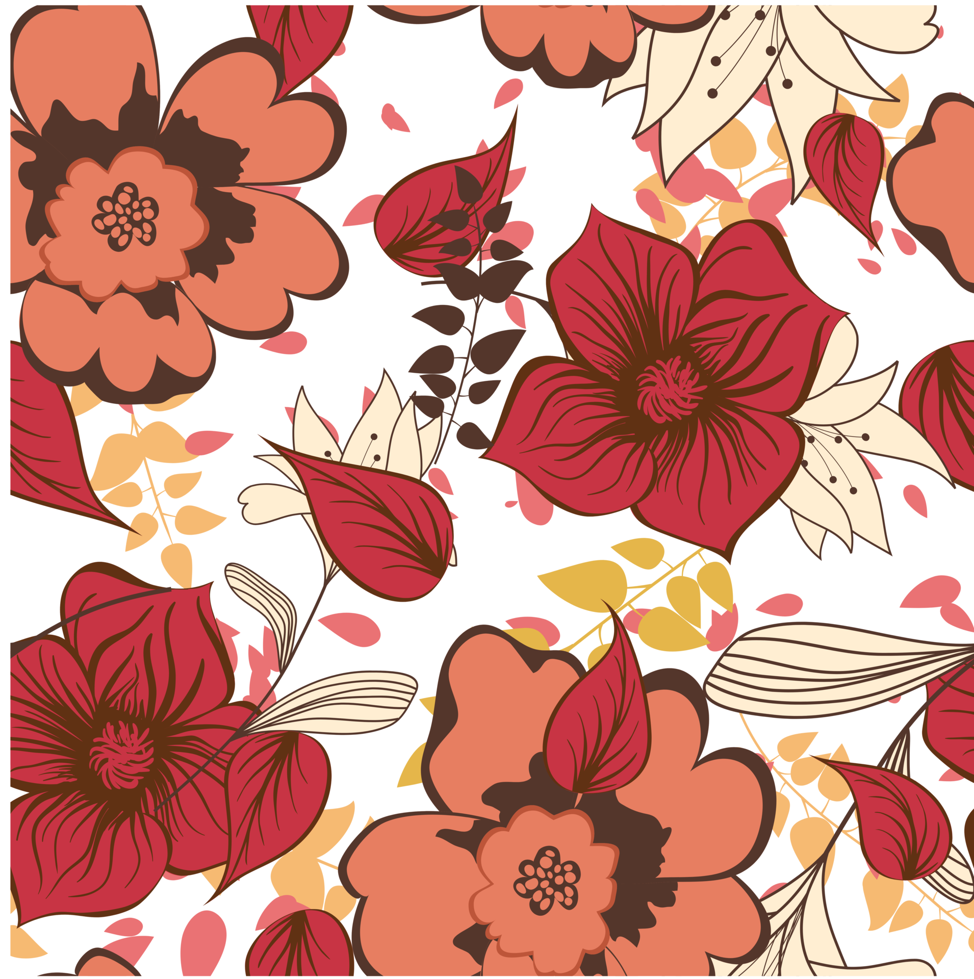 Free Floral pattern Background, Seamless Floral Pattern. Floral ...