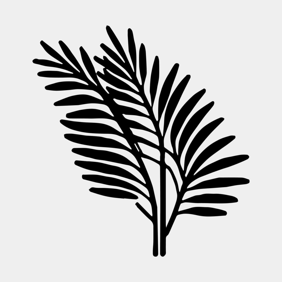 Leaf silhouette vector black and white