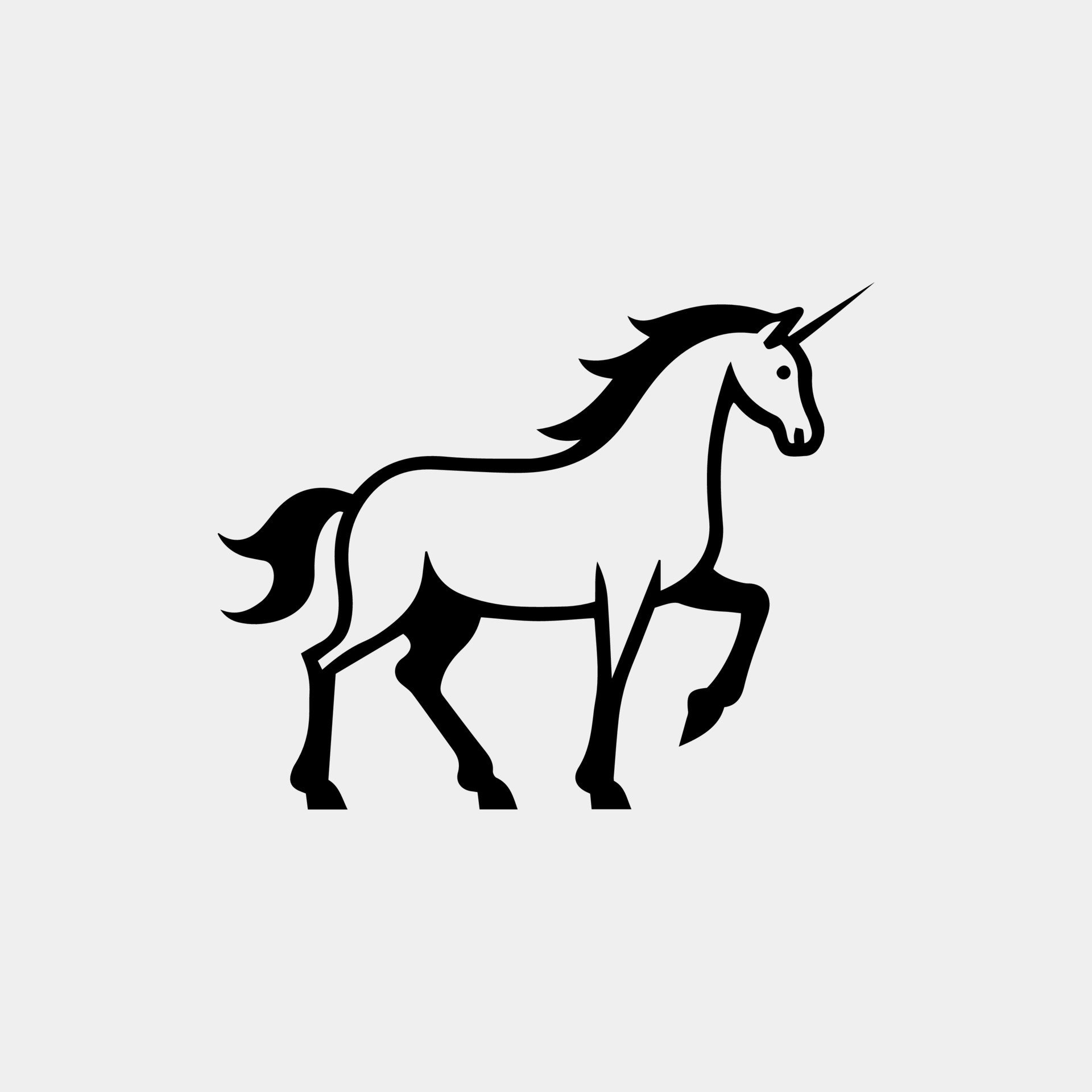black and white horse vector 21193500 Vector Art at Vecteezy
