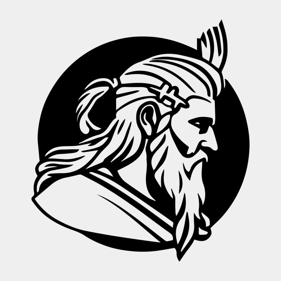 Royal Kings Portrait black and white vector