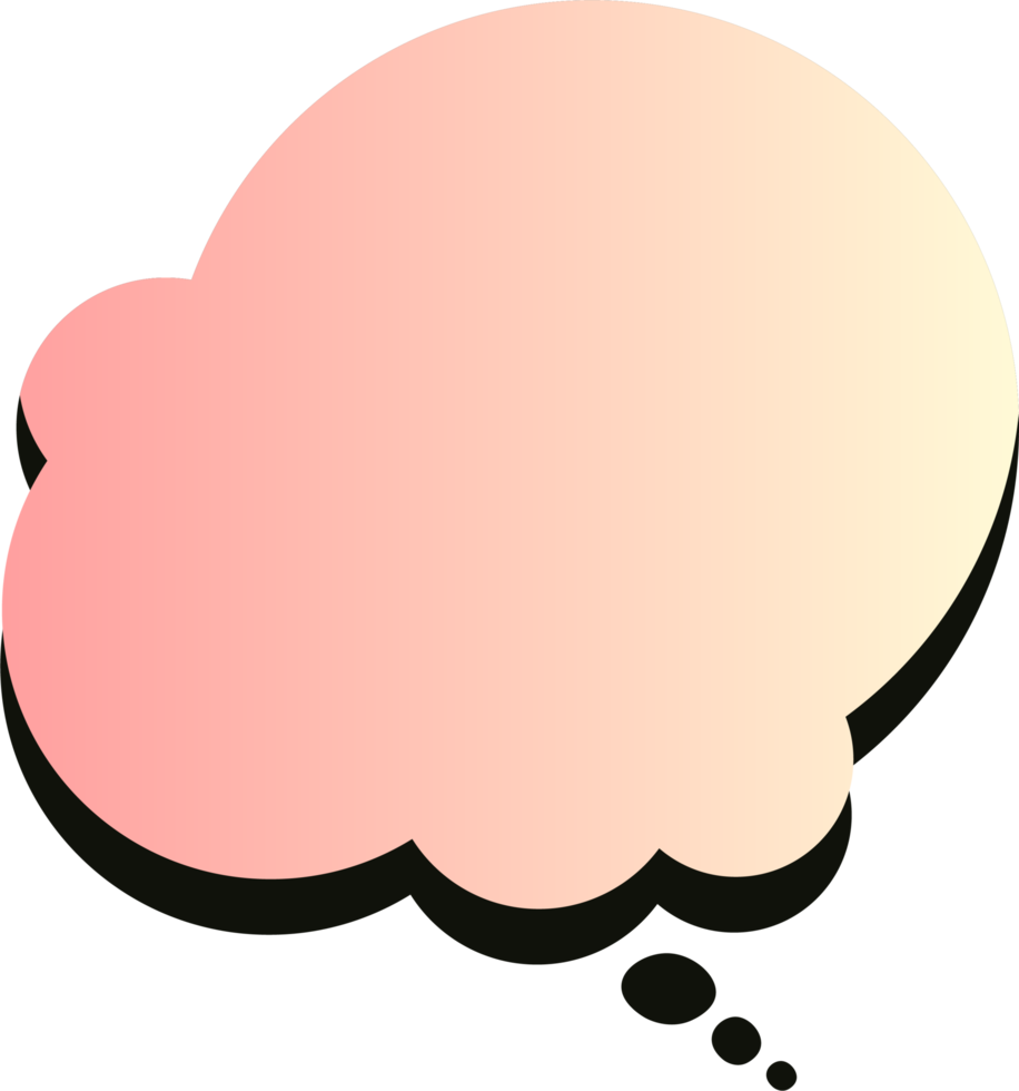 gradient speech bubbles on transparent background . chat box or chat square and doodle message or communication icon Cloud speaking for comics and minimal message dialog png