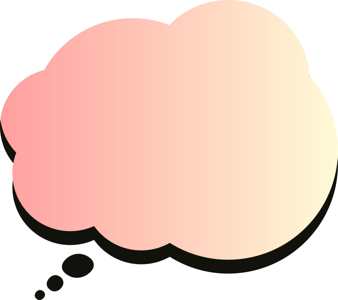 gradient speech bubbles on transparent background . chat box or chat square and doodle message or communication icon Cloud speaking for comics and minimal message dialog png