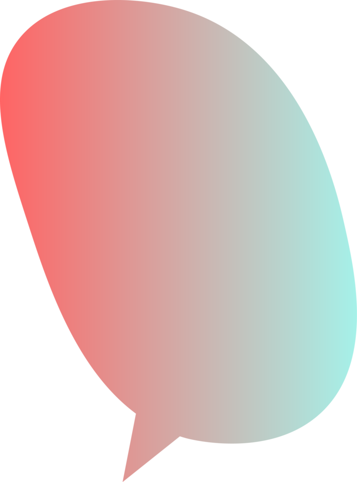 gradient speech bubbles on transparent background . chat box or chat square and doodle message or communication icon Cloud speaking for comics and minimal message dialog png