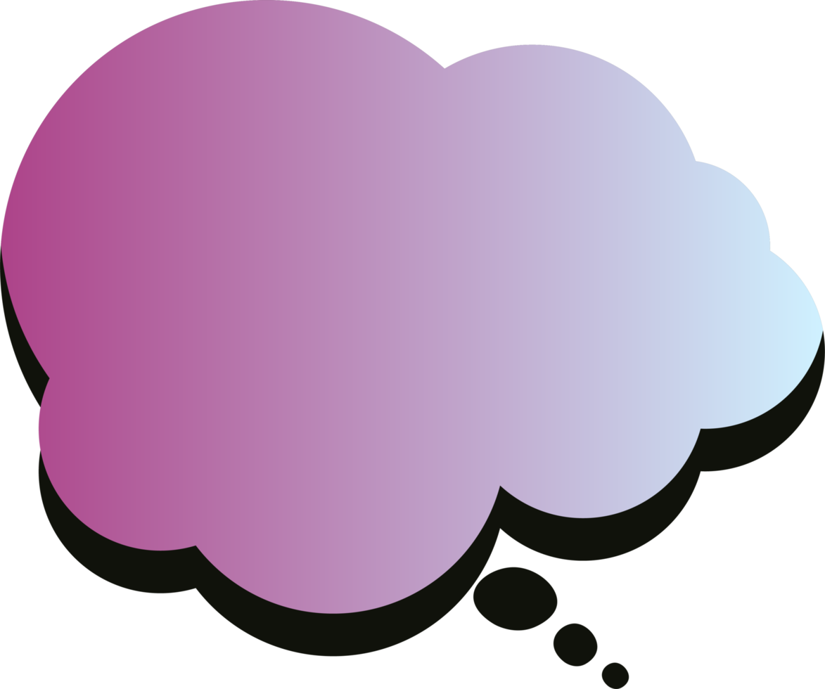 gradient speech bubbles on transparent background . chat box or chat square and doodle message or communication icon Cloud speaking for comics and minimal message dialog png