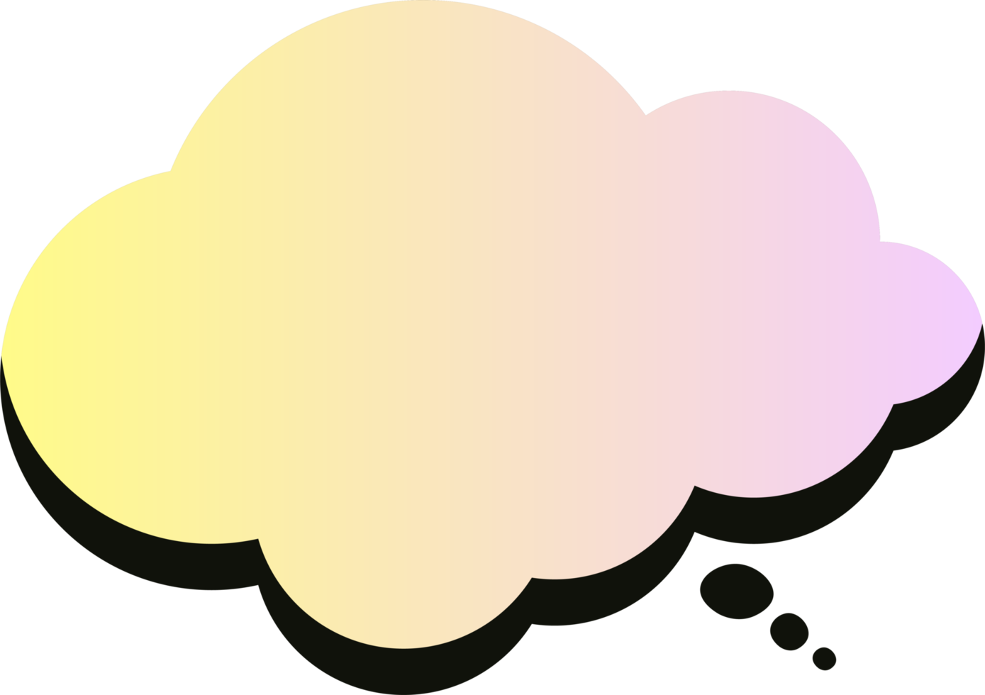 gradient speech bubbles on transparent background . chat box or chat square and doodle message or communication icon Cloud speaking for comics and minimal message dialog png